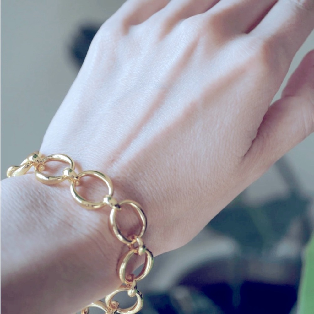New 14k gold plated brass bracelet.
